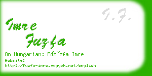 imre fuzfa business card